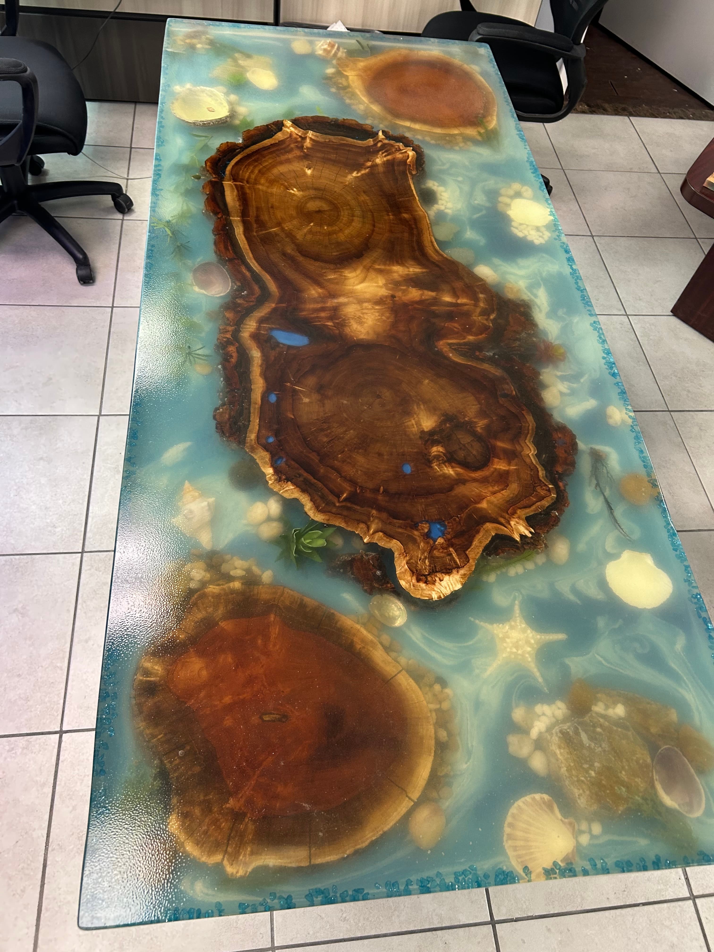 Custom epoxy table